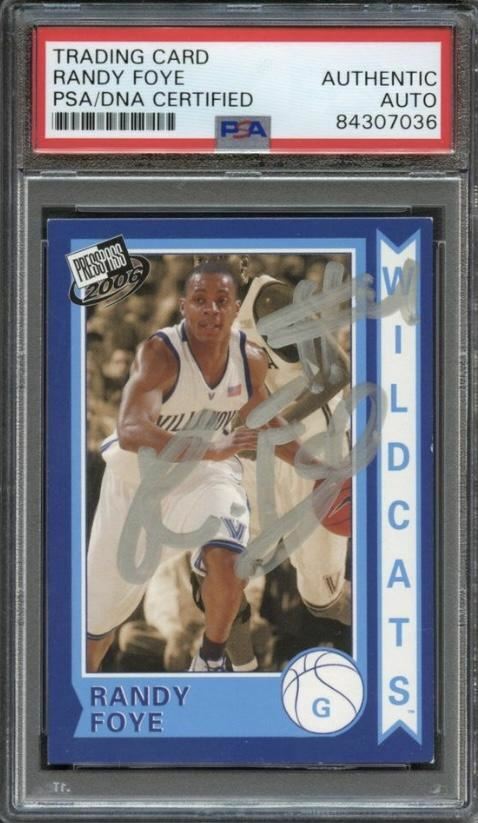 2006 Press Pass Old School #21 Randy Foye Signed Card AUTO PSA Slabbed