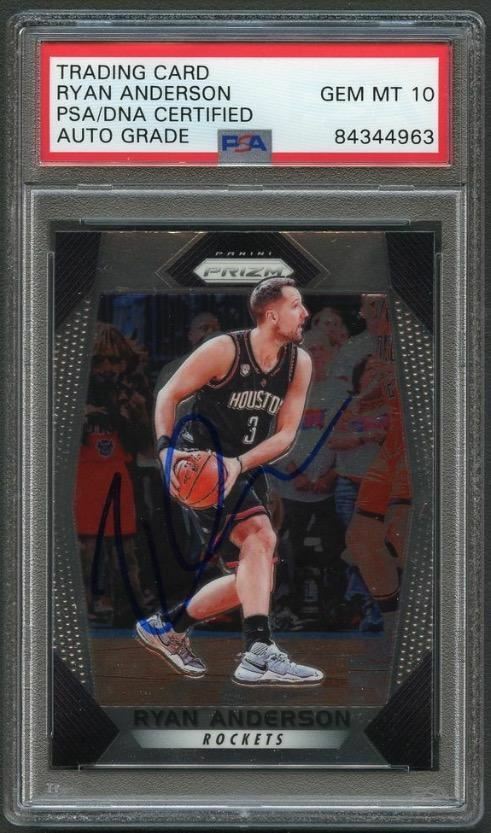 2017-18 Panini Prizm #255 Ryan Anderson Signed Card AUTO Grade 10 PSA Slabbed Ro