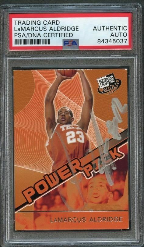 2006 Press Pass #34 LaMarcus Aldridge Signed Rookie Card AUTO PSA Slabbed