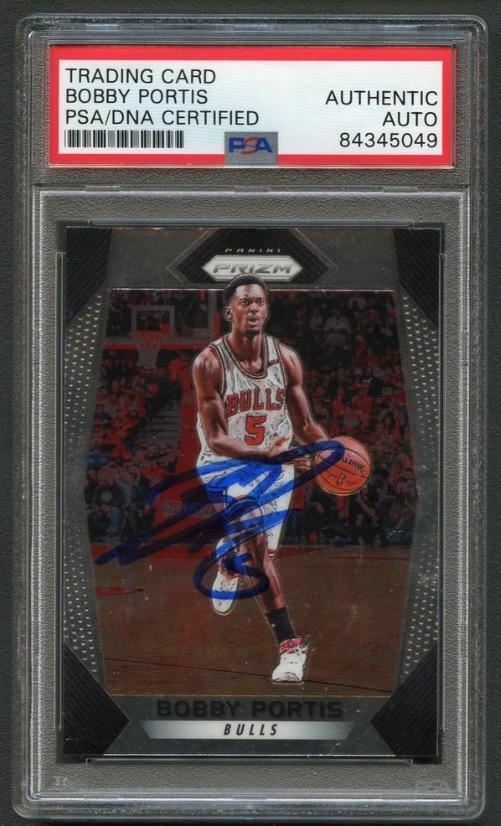 2017-18 Panini Prizm #245 Bobby Portis Signed Card AUTO PSA Slabbed Bulls