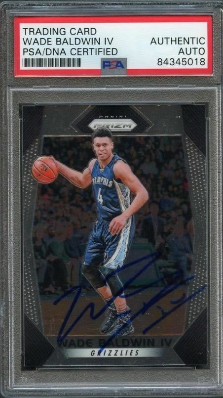 2017-18 Panini Prizm#209 Wade Baldwin IV Signed Card AUTO PSA Slabbed