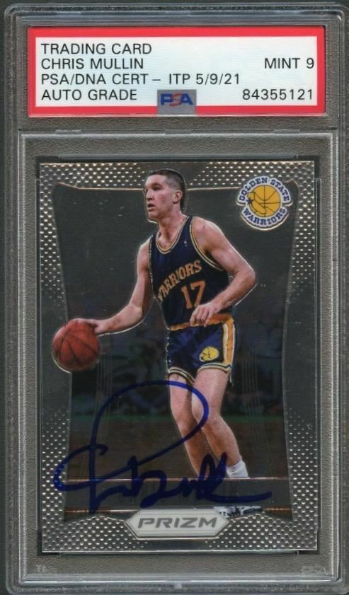 2012-13 Panini Prizm #185 Chris Mullin Signed Card AUTO Grade 9 PSA Slabbed Warr
