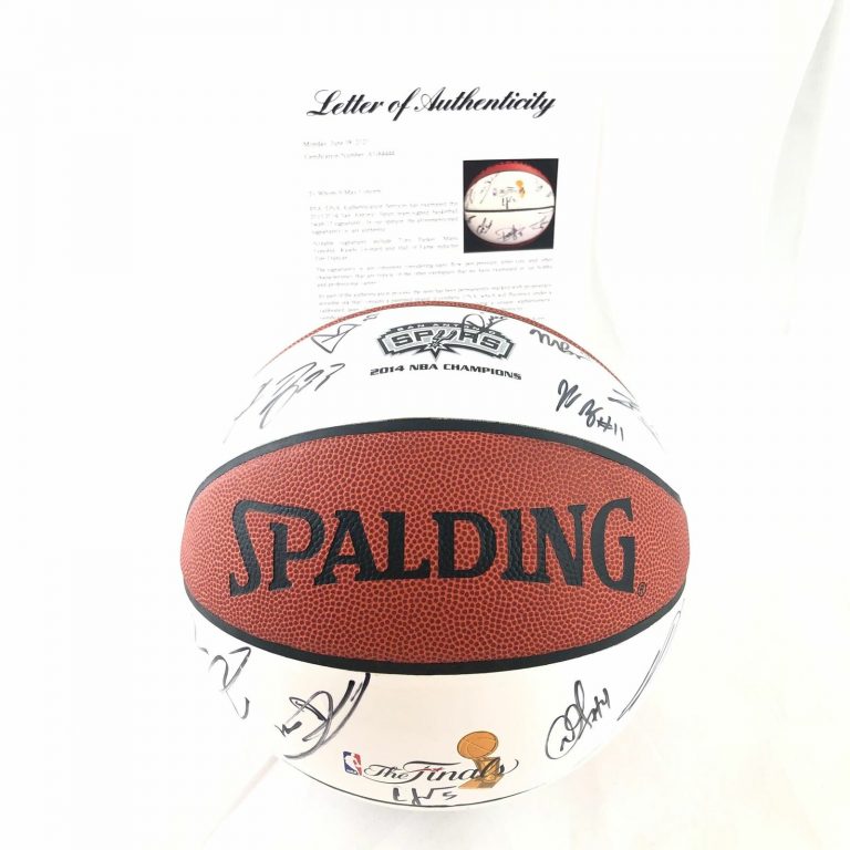 2013-14 SPURS TEAM SIGNED BASKETBALL PSA/DNA AUTOGRAPHED BALL LOA COLLECTIBLE MEMORABILIA