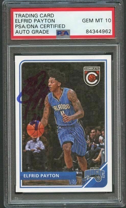 2015-16 PANINI COMPLETE #233 ELFRID PAYTON SIGNED CARD AUTO GRADE 10 PSA/DNA SLA COLLECTIBLE MEMORABILIA