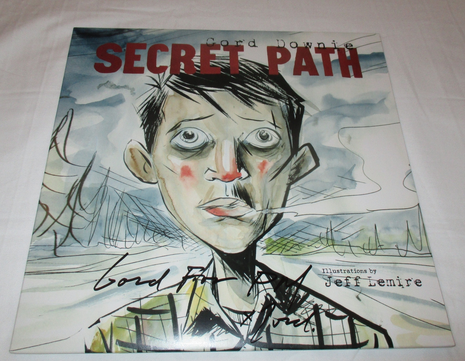 GORD DOWNIE SIGNED THE SECRET PATH VINYL RECORD JSA