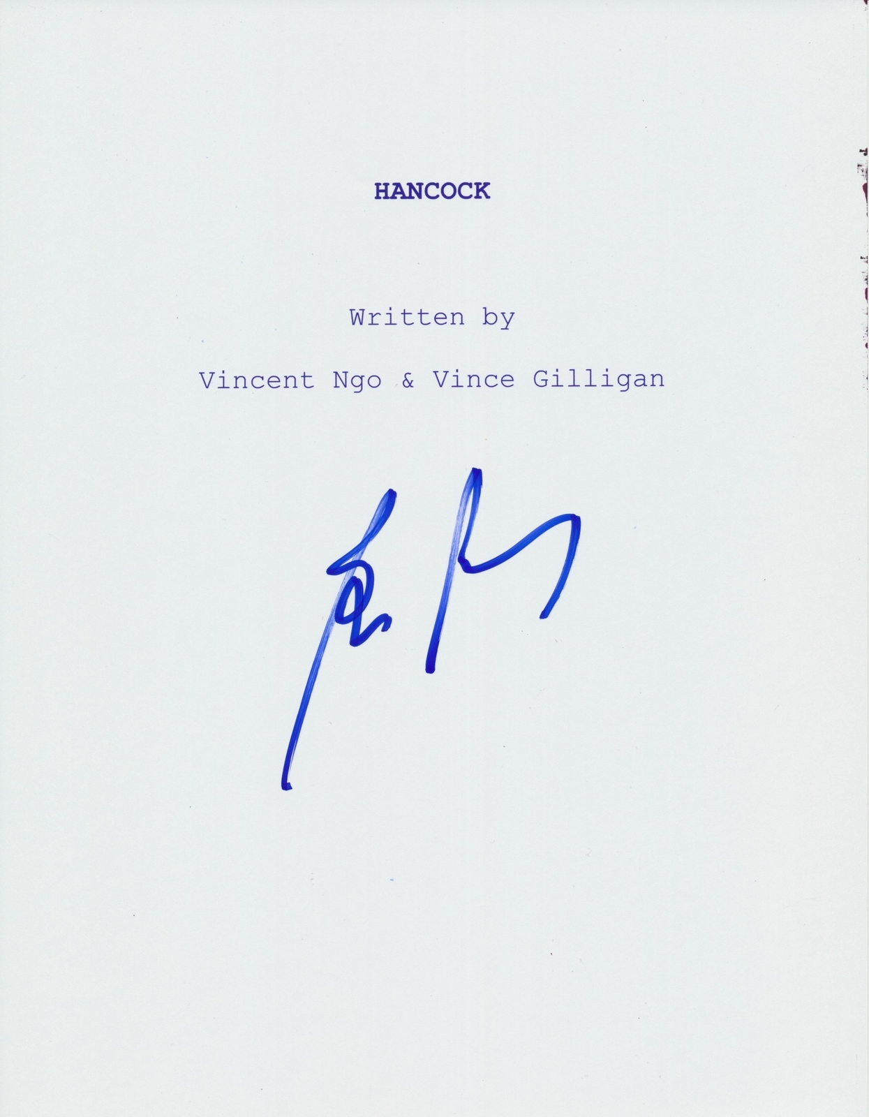 PETER BERG SIGNED HANCOCK FULL SCRIPT