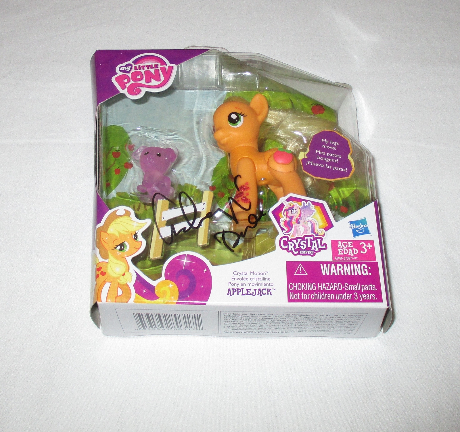 ASHLEIGH BALL SIGNED MY LITTLE PONY APPLEJACK CRYSTAL MOTION TOY