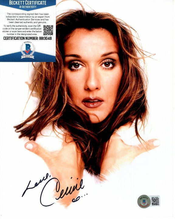 CELINE DION signed 8x10 photo Beckett BAS