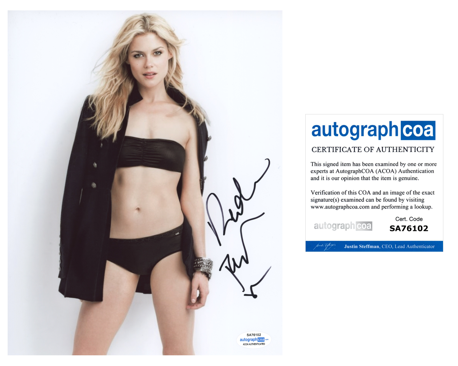 Rachael Taylor Signed Autographed 8x10 Photo Transformers Sexy Actress Acoa Coa Autographia 1318