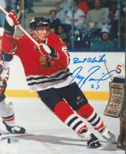 BLACKHAWKS JEREMY ROENICK BEST WISHES AUTHENTIC SIGNED 8×10 PHOTO BAS #AA48022 COLLECTIBLE MEMORABILIA