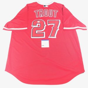 MIKE TROUT SIGNED JERSEY PSA/DNA LOS ANGELES ANGELS AUTOGRAPHED COLLECTIBLE MEMORABILIA
