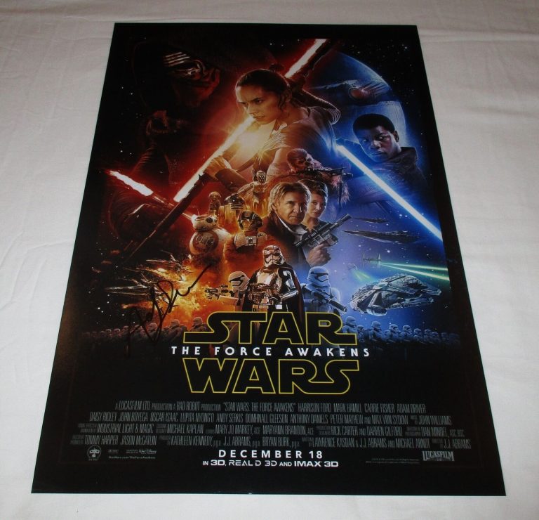 ANDY SERKIS SIGNED STAR WARS THE FORCE AWAKENS 12X18 MOVIE POSTER COLLECTIBLE MEMORABILIA