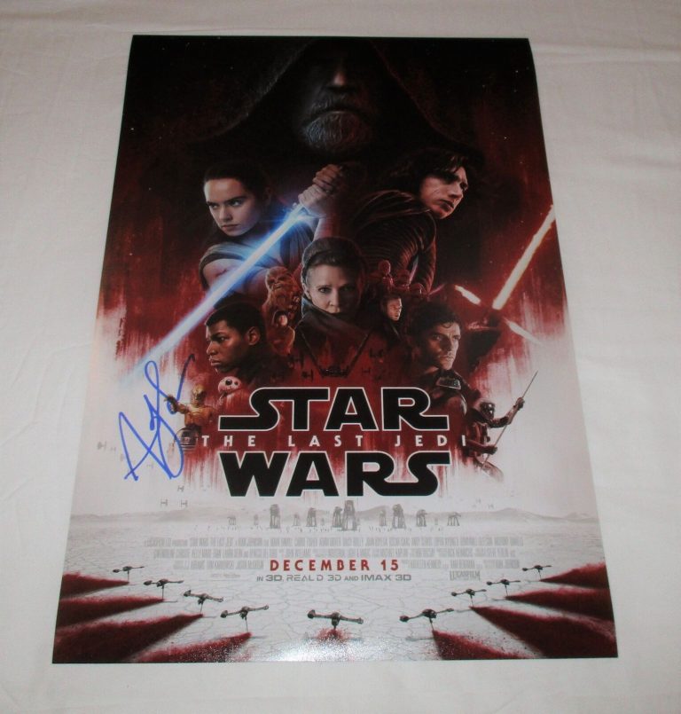 ANDY SERKIS SIGNED STAR WARS THE LAST JEDI 12X18 MOVIE POSTER 2 COLLECTIBLE MEMORABILIA