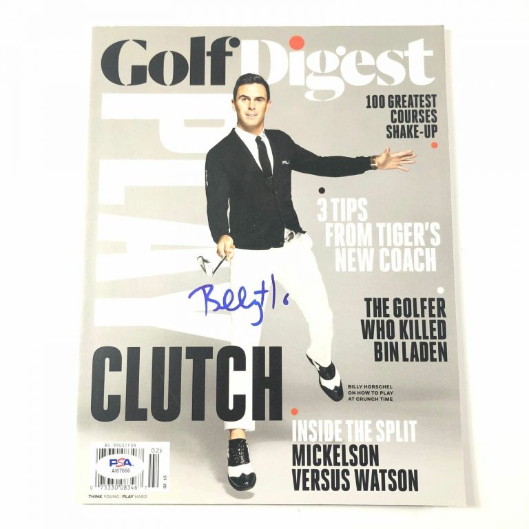 BILLY HORSCHEL SIGNED GOLF DIGEST MAGAZINE PSA/DNA AUTOGRAPHED COLLECTIBLE MEMORABILIA