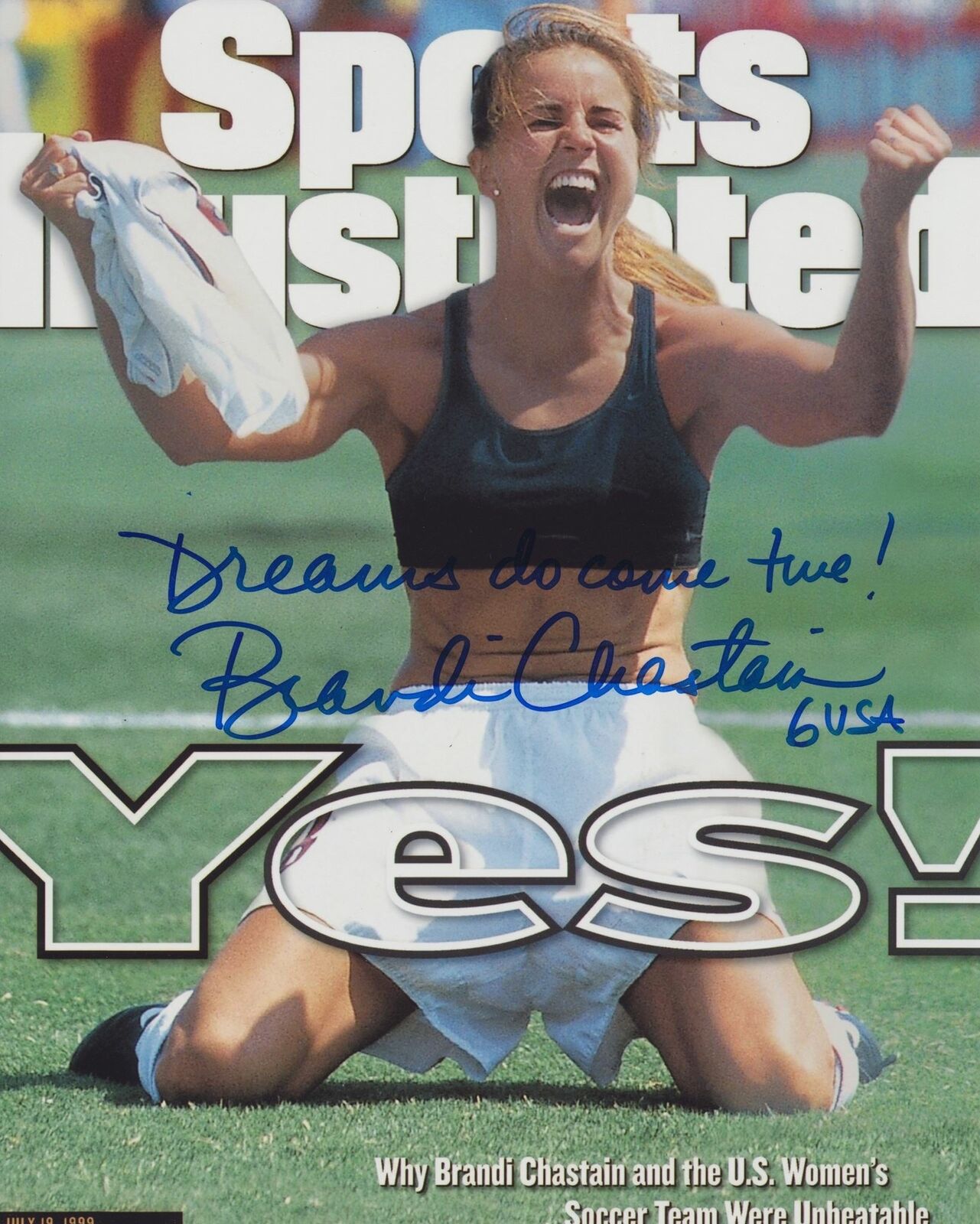 BRANDI CHASTAIN SIGNED TEAM USA SOCCER 8X10 PHOTO 5 | Autographia