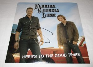 BRIAN KELLY SIGNED FLORIDA GEORGIA LINE HERE’S TO THE GOOD TIMES 12X12 PHOTO COLLECTIBLE MEMORABILIA