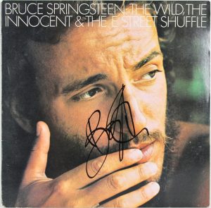 BRUCE SPRINGSTEEN SIGNED THE WILD, THE INNOCENT ALBUM COVER W/ VINYL BAS #A72965 COLLECTIBLE MEMORABILIA