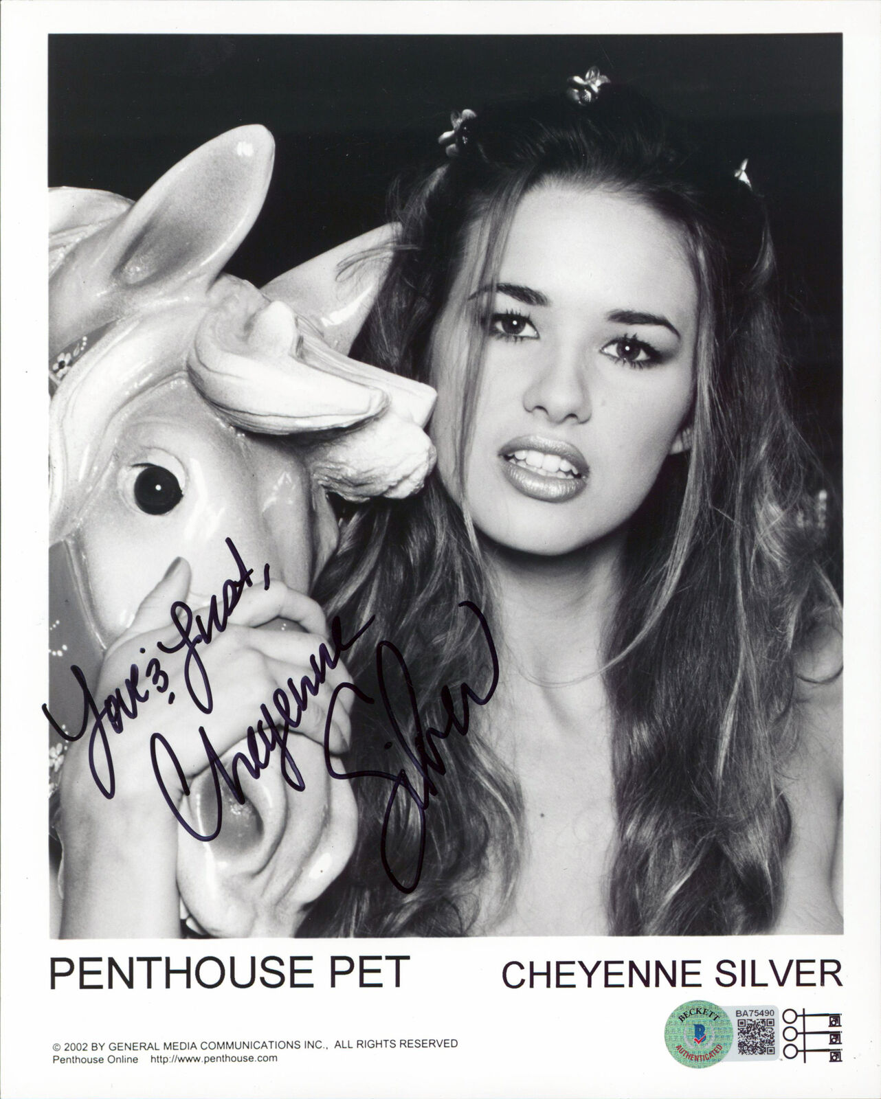 Cheyenne Silver Penthouse Pet Love Lust Signed X Sexy Photo Bas