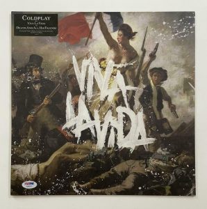 CHRIS MARTIN COLDPLAY SIGNED AUTOGRAPH ALBUM VINYL RECORD – VIVA LA VIDA PSA COLLECTIBLE MEMORABILIA