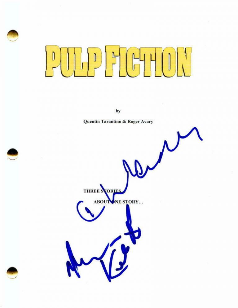 CHRISTOPHER WALKEN & HARVEY KEITEL SIGNED AUTOGRAPH PULP FICTION MOVIE SCRIPT COLLECTIBLE MEMORABILIA