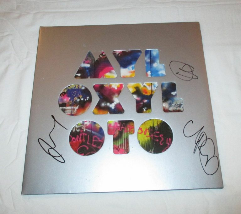 COLDPLAY SIGNED MYLO XYLOTO SIGNED VINYL RECORD JSA COLLECTIBLE MEMORABILIA
