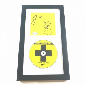 DAN + SHAY SIGNED CD COVER PSA/DNA FRAMED AUTOGRAPHED AND & SMYERS MOONEY COLLECTIBLE MEMORABILIA