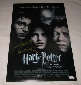 DANIEL RADCLIFFE SIGNED HARRY POTTER AND THE PRISONER OF AZKABAN 12X18 POSTER JS