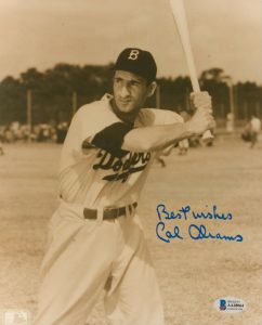 DODGERS CAL ABRAMS “BEST WISHES” AUTHENTIC SIGNED 8×10 PHOTO BAS #AA48064 COLLECTIBLE MEMORABILIA