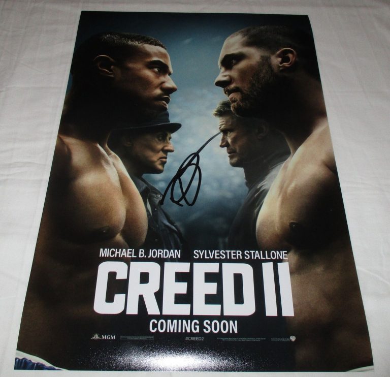 DOLPH LUNDGREN SIGNED CREED II 12X18 MOVIE POSTER COLLECTIBLE MEMORABILIA