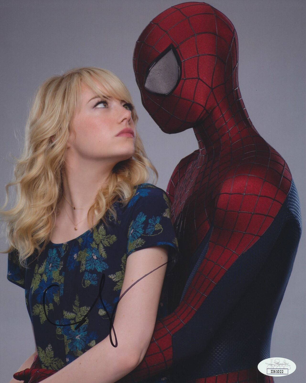 EMMA STONE SIGNED THE AMAZING SPIDER MAN 8X10 PHOTO JSA | Autographia