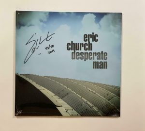 ERIC CHURCH SIGNED AUTOGRAPH ALBUM VINYL RECORD – DESPERATE MAN LE #43/50 ACOA COLLECTIBLE MEMORABILIA