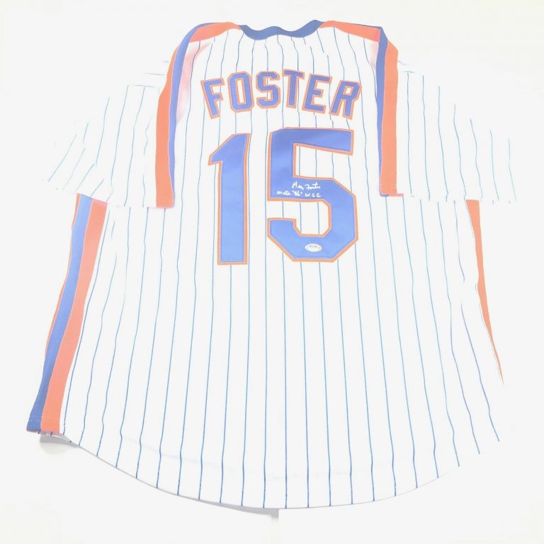 GEORGE FOSTER SIGNED JERSEY PSA/DNA NEW YORK METS AUTOGRAPHED COLLECTIBLE MEMORABILIA