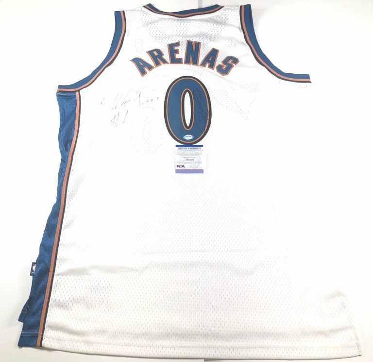 GILBERT ARENAS SIGNED JERSEY PSA/DNA WASHINGTON WIZARDS AUTOGRAPHED COLLECTIBLE MEMORABILIA