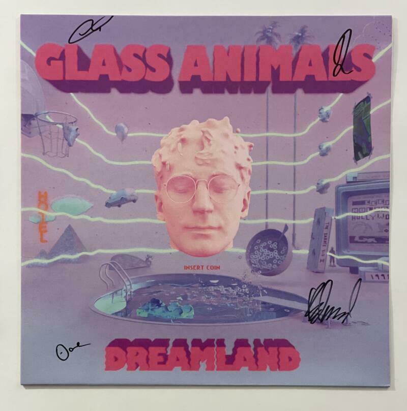 GLASS ANIMALS (X4) SIGNED AUTOGRAPH ALBUM VINYL RECORD - DREAMLAND w ...