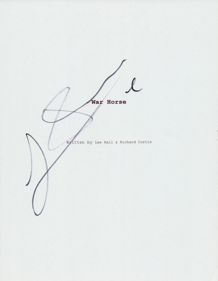 JEREMY IRVINE SIGNED WAR HORSE 108 PAGE FULL SCRIPT COLLECTIBLE MEMORABILIA