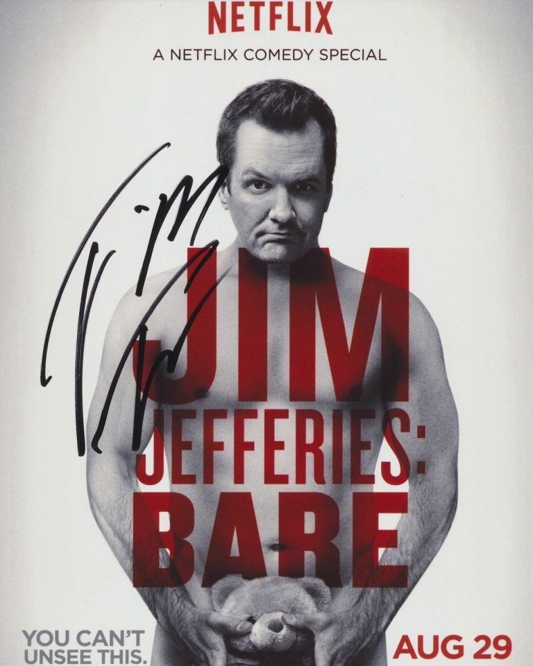 JIM JEFFERIES SIGNED BARE 8X10 PHOTO Autographia