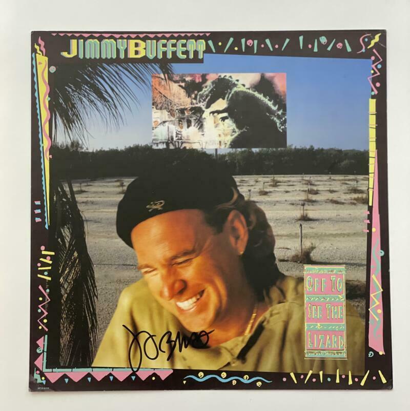 JIMMY BUFFETT SIGNED AUTOGRAPH ALBUM FLAT - OFF TO SEE THE LIZARD RARE ...