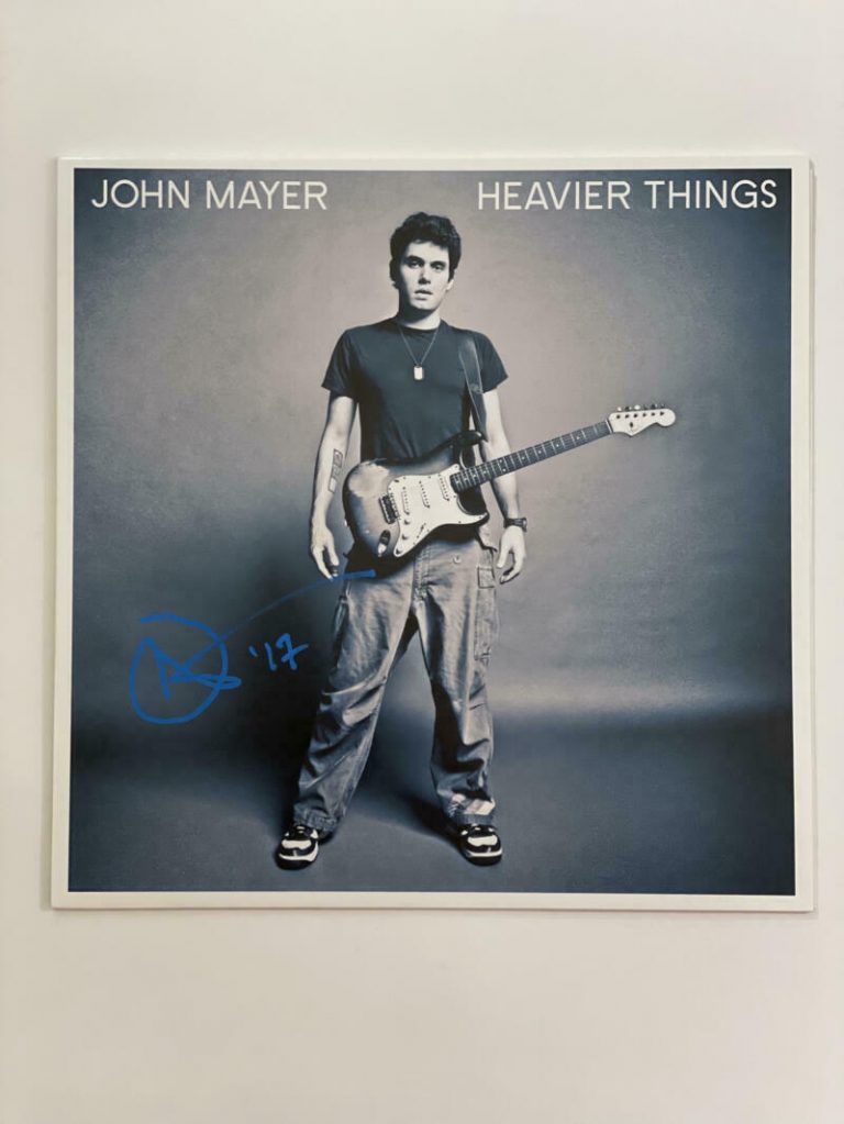 JOHN MAYER SIGNED AUTOGRAPH ALBUM VINYL RECORD - HEAVIER THINGS VERY RARE!  ACOA | Autographia