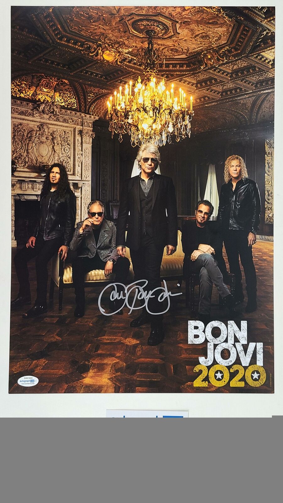 Jon bon jovi サイン入り写真 フレーム付き Bon Jovi 直筆サイン入り