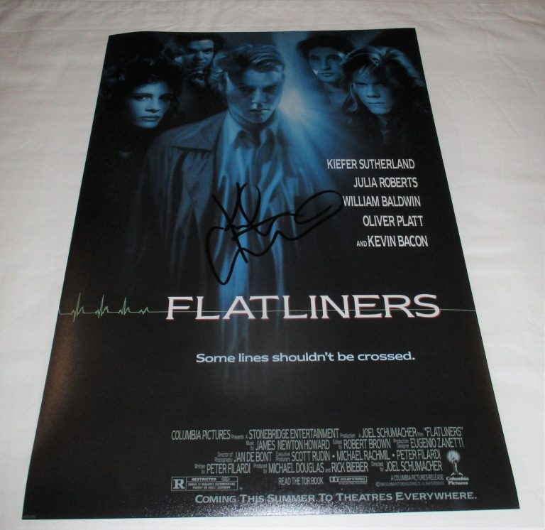 KIEFER SUTHERLAND SIGNED FLATLINERS 12X18 MOVIE POSTER COLLECTIBLE MEMORABILIA