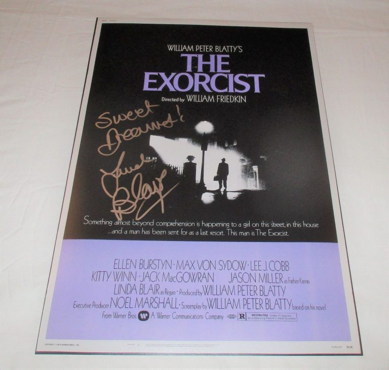 LINDA BLAIR SIGNED THE EXORCIST 12X18 MOVIE POSTER | Autographia