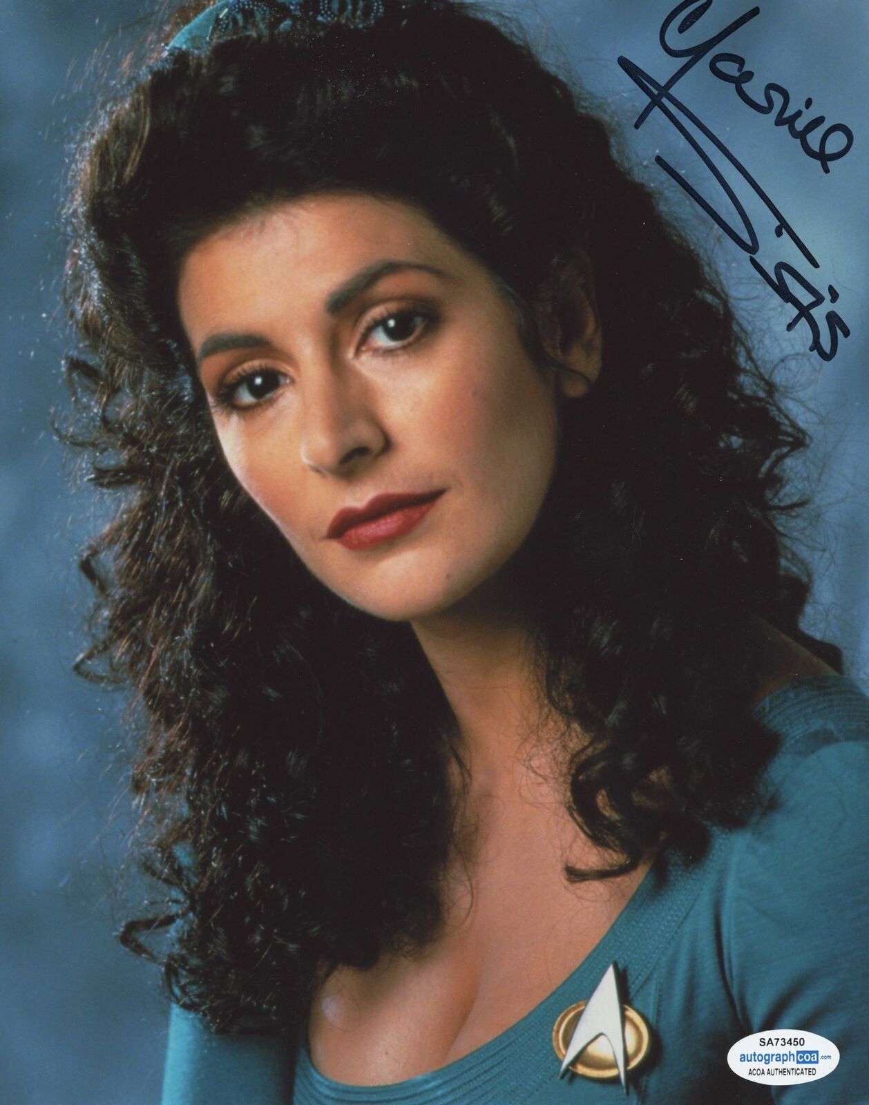 MARINA SIRTIS SIGNED STAR TREK: THE NEXT GENERATION 8X10 PHOTO ACOA ...