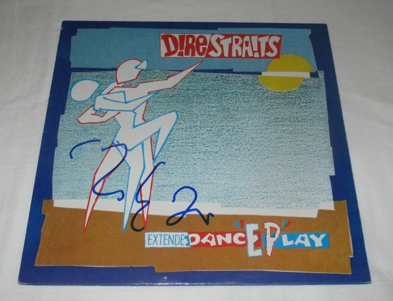 MARK KNOPFLER SIGNED DIRE STRAITS EXTENDED DANCE PLAY VINYL RECORD JSA COLLECTIBLE MEMORABILIA