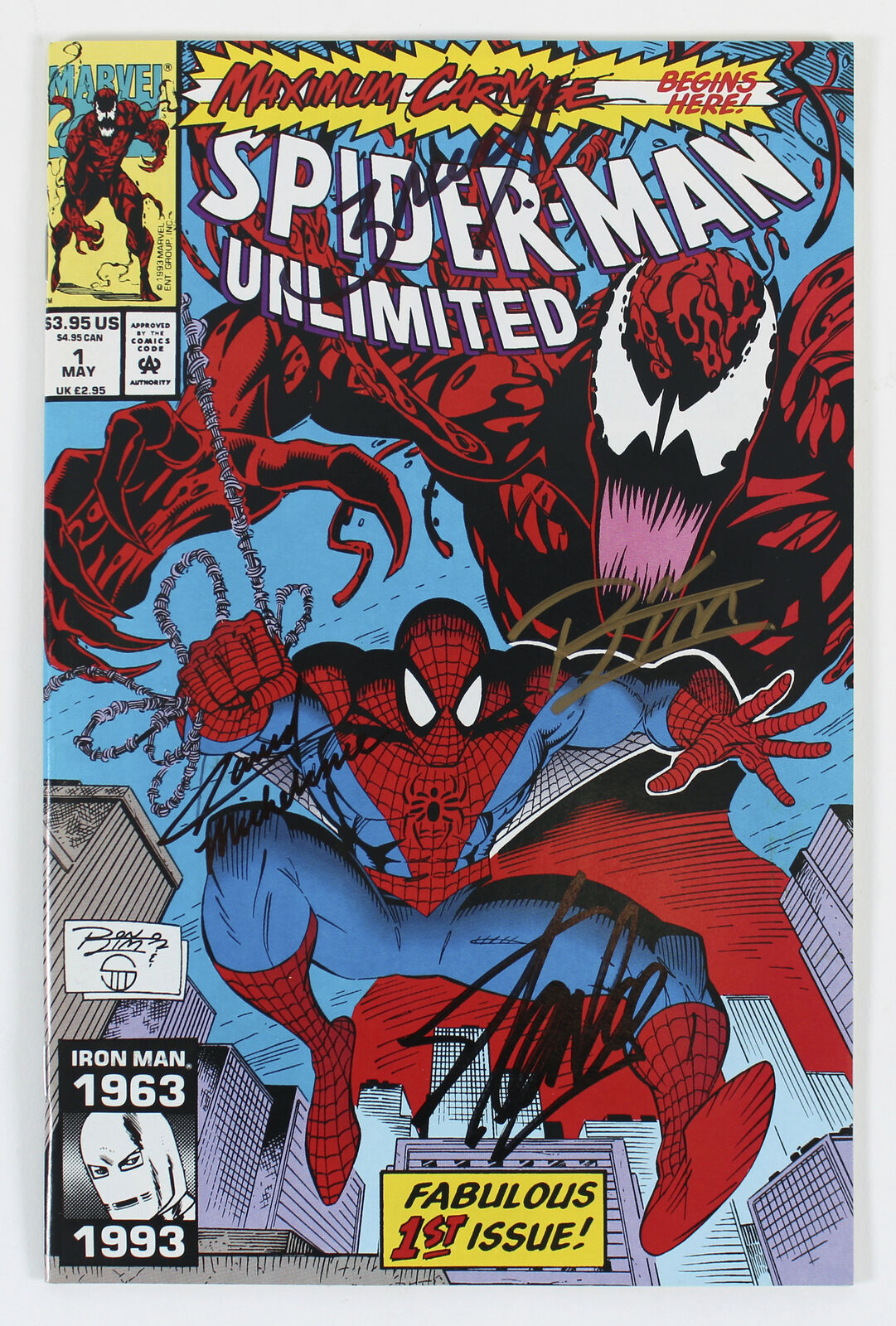 Marvel (4) Stan Lee, Bagley, Lim, Michelinie Signed Spider-Man ...