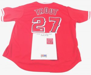MIKE TROUT SIGNED JERSEY PSA/DNA AUTO 10 LOS ANGELES ANGELS LOA COLLECTIBLE MEMORABILIA