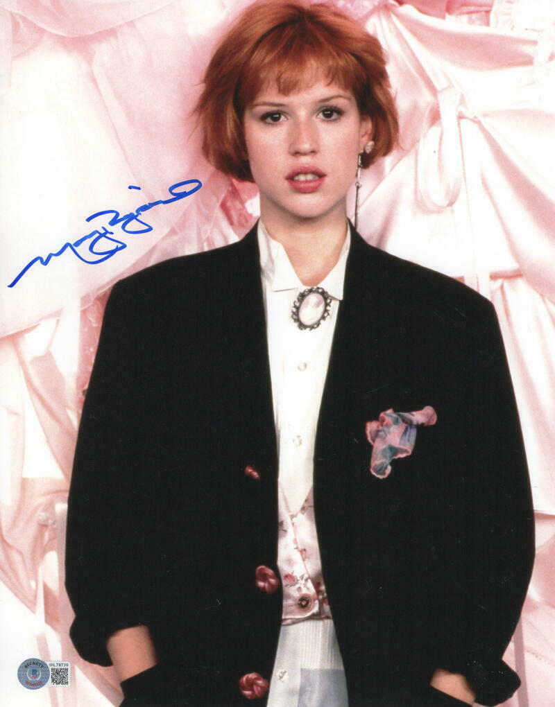 MOLLY RINGWALD SIGNED 11X14 PHOTO THE BREAKFAST CLUB AUTOGRAPH BECKETT ...