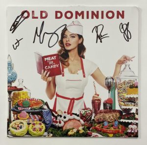 OLD DOMINION BAND (X5) SIGNED AUTOGRAPH ALBUM VINYL RECORD – MEAT AND CANDY RARE COLLECTIBLE MEMORABILIA