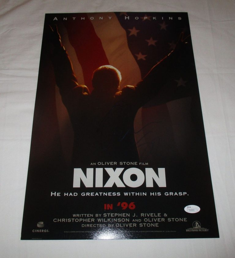 OLIVER STONE SIGNED NIXON 12X18 MOVIE POSTER JSA COLLECTIBLE MEMORABILIA