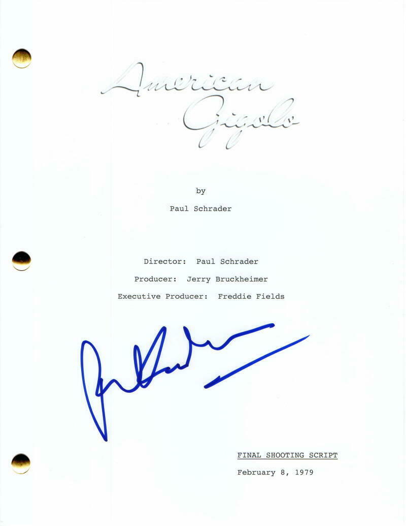 PAUL SCHRADER SIGNED AUTOGRAPH AMERICAN GIGOLO FULL MOVIE SCRIPT ...