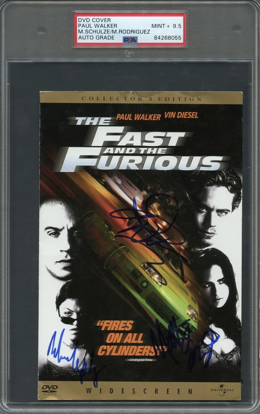 Paul Walker Signed Dvd Cover Psa Dna Encapsulated Auto Grade 10 Fast Furious Autographia